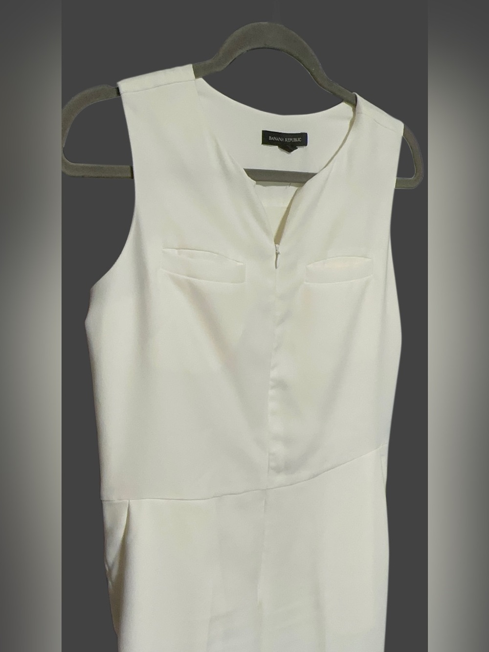 Banana Republic Cream Sleeveless Jumpsuit